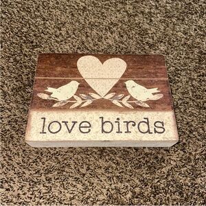 Primitives by Kathy Love Birds Box - Brown and Cream